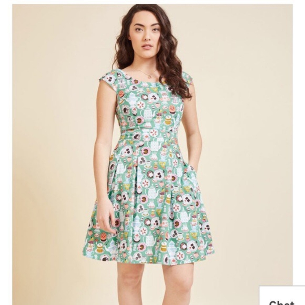 Retrolicious Modcloth Sweets Fit & Flare Dress